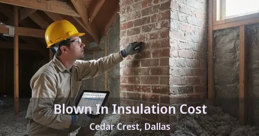 Blown In Insulation Cost Cedar Crest, Dallas - TX Blown In Insulation Cost Cedar Crest, Dallas - TX