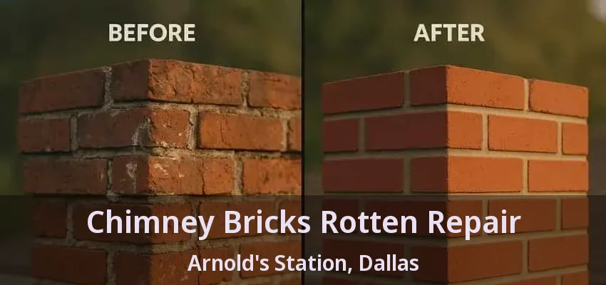 Chimney Bricks Rotten Repair Arnold's Station, Dallas - TX