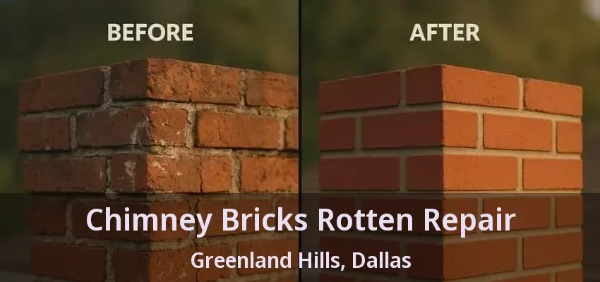 Chimney Bricks Rotten Repair Greenland Hills, Dallas - TX