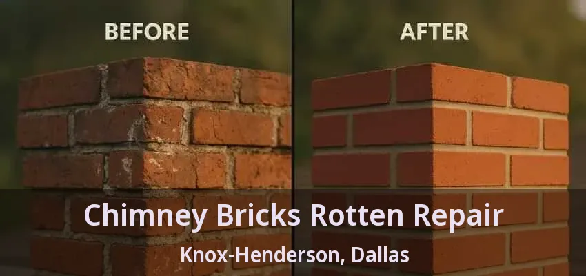 Chimney Bricks Rotten Repair Knox-Henderson, Dallas - TX