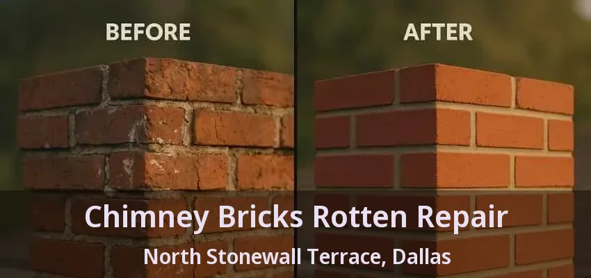 Chimney Bricks Rotten Repair North Stonewall Terrace, Dallas - TX