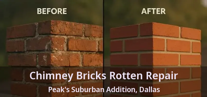 Chimney Bricks Rotten Repair Peak's Suburban Addition, Dallas - TX