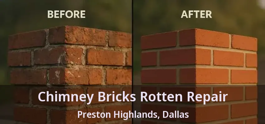Chimney Bricks Rotten Repair Preston Highlands, Dallas - TX