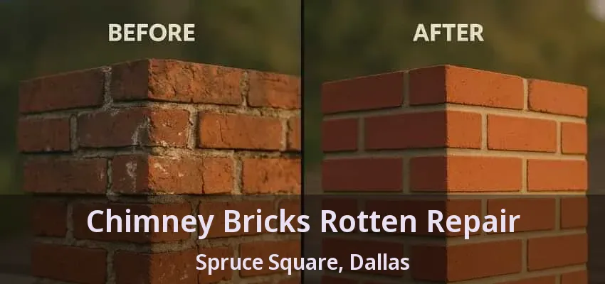 Chimney Bricks Rotten Repair Spruce Square, Dallas - TX