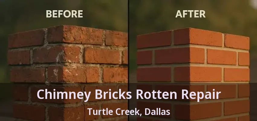 Chimney Bricks Rotten Repair Turtle Creek, Dallas - TX