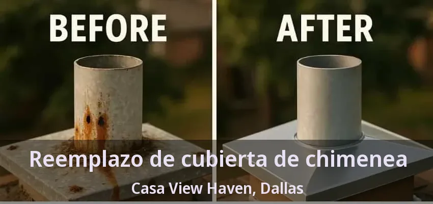 Reemplazo de cubierta de chimenea Casa View Haven, Dallas - TX Reemplazo de cubierta de chimenea Casa View Haven, Dallas - TX