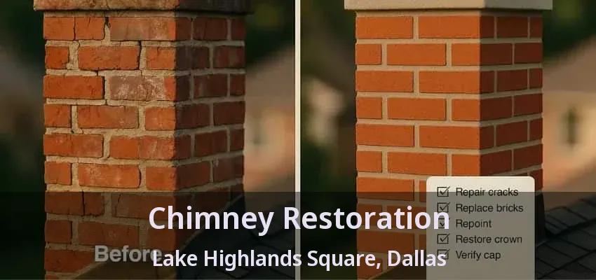 Chimney Restoration Lake Highlands Square, Dallas - TX