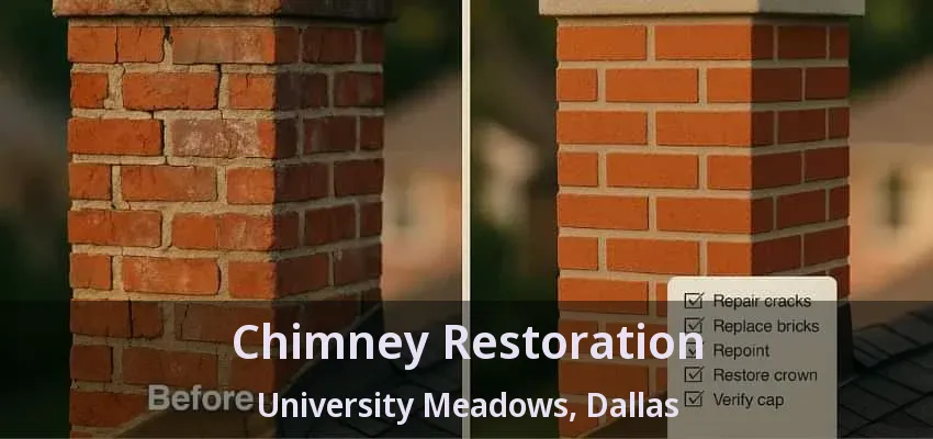 Chimney Restoration University Meadows, Dallas - TX