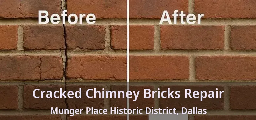 Cracked Chimney Bricks Repair Munger Place Historic District, Dallas - TX