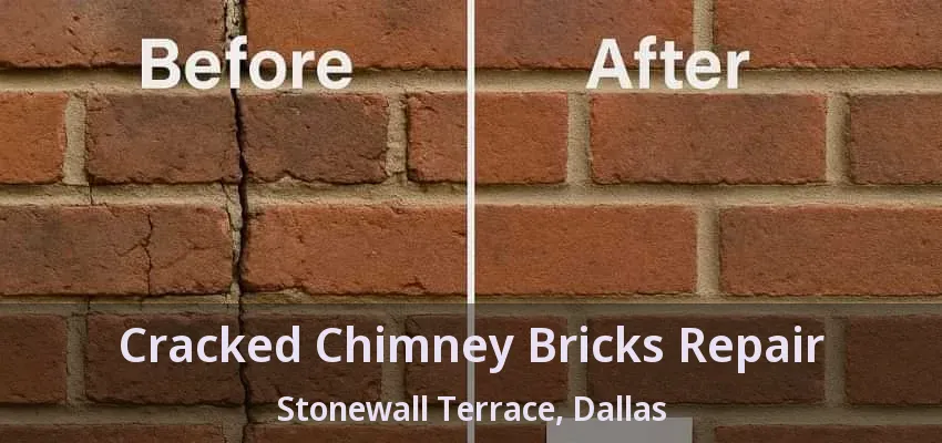 Cracked Chimney Bricks Repair Stonewall Terrace, Dallas - TX