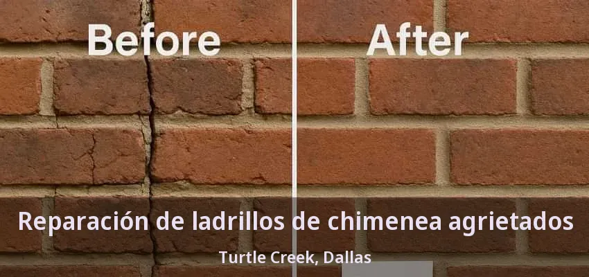 Reparación de ladrillos de chimenea agrietados Turtle Creek, Dallas - TX