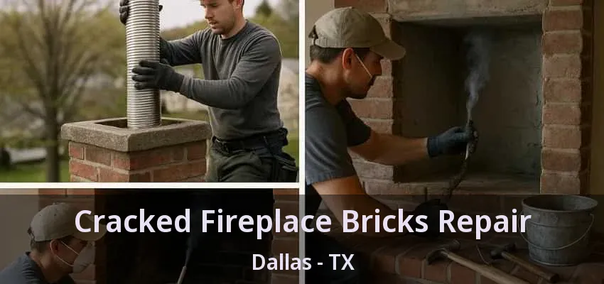 Cracked Fireplace Bricks Repair Dallas - TX