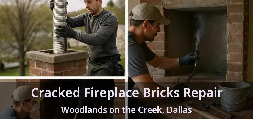 Cracked Fireplace Bricks Repair Woodlands on the Creek, Dallas - TX
