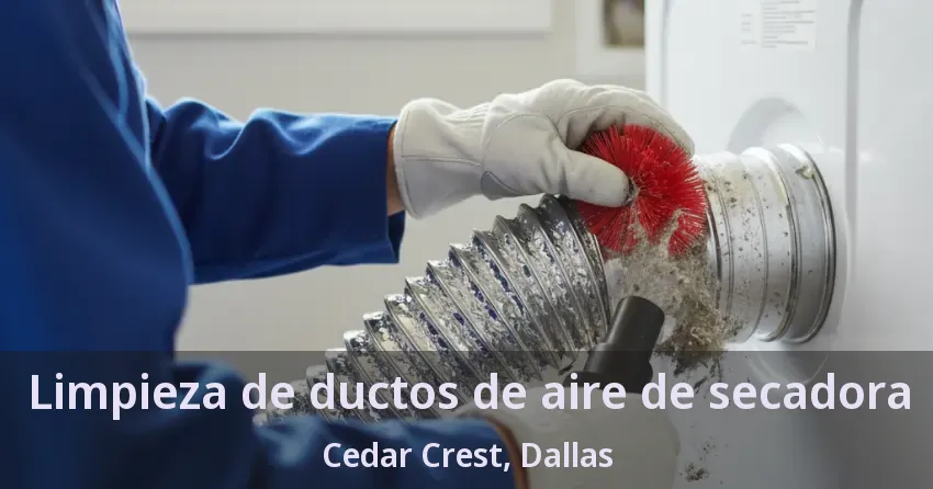 Limpieza de ductos de aire de secadora Cedar Crest, Dallas - TX