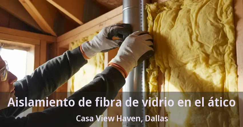 Aislamiento de fibra de vidrio en el ático Casa View Haven, Dallas - TX Aislamiento de fibra de vidrio en el ático Casa View Haven, Dallas - TX