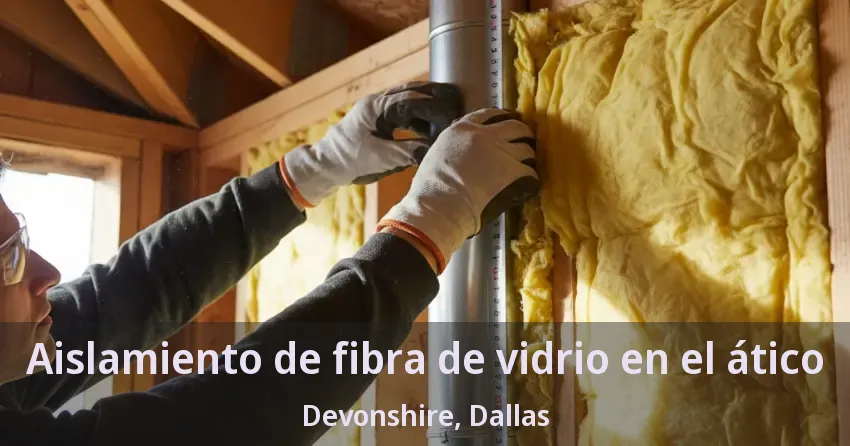 Aislamiento de fibra de vidrio en el ático Devonshire, Dallas - TX