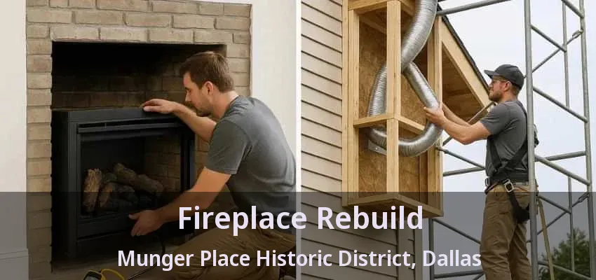 Fireplace Rebuild Munger Place Historic District, Dallas - TX