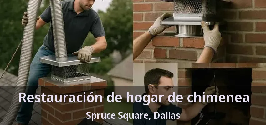 Restauración de hogar de chimenea Spruce Square, Dallas - TX