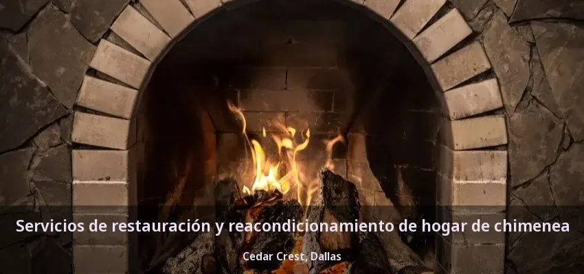 Servicios de restauración y reacondicionamiento de hogar de chimenea Cedar Crest, Dallas - TX