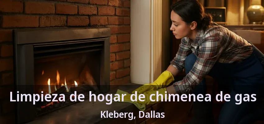 Limpieza de hogar de chimenea de gas Kleberg, Dallas - TX