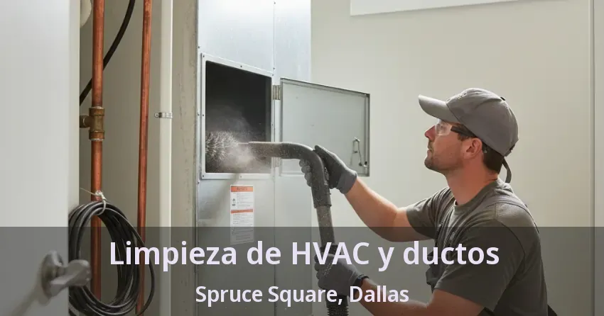 Limpieza de HVAC y ductos Spruce Square, Dallas - TX