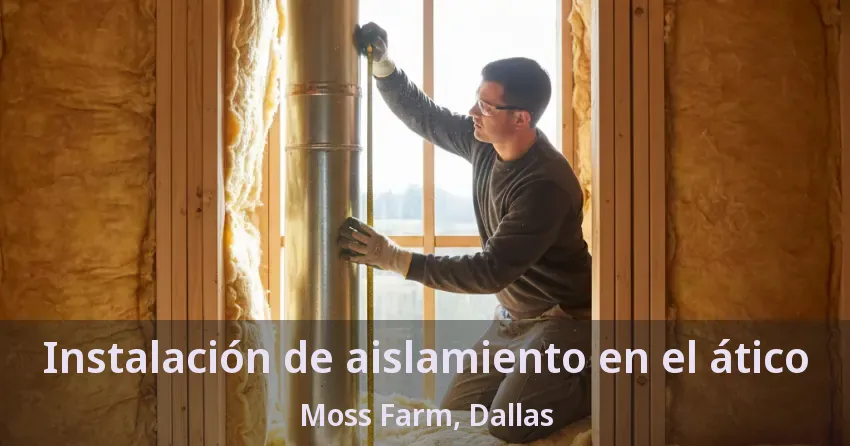 Instalación de aislamiento en el ático Moss Farm, Dallas - TX Instalación de aislamiento en el ático Moss Farm, Dallas - TX