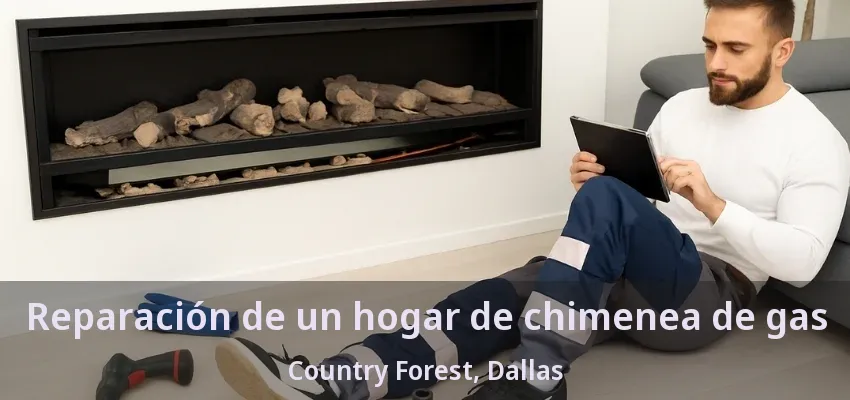 Reparación de un hogar de chimenea de gas Country Forest, Dallas - TX