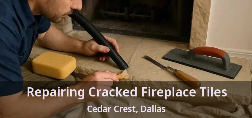 Repairing Cracked Fireplace Tiles Cedar Crest, Dallas - TX