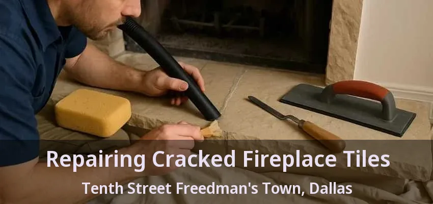 Repairing Cracked Fireplace Tiles Tenth Street Freedman's Town, Dallas - TX