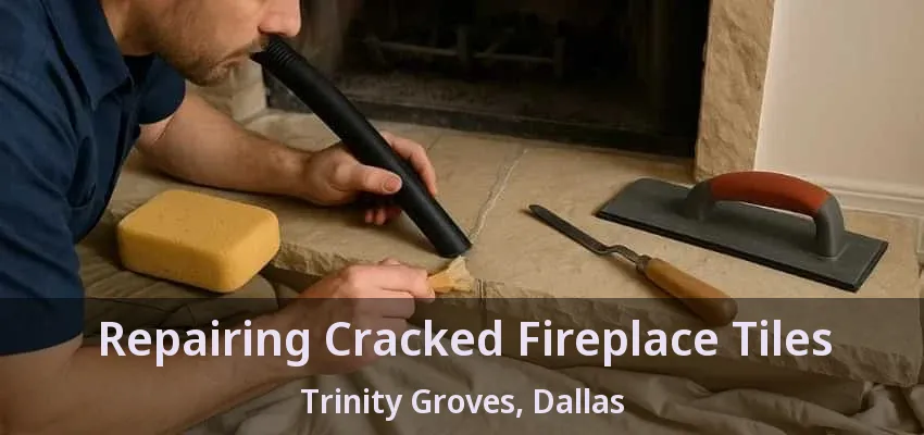 Repairing Cracked Fireplace Tiles Trinity Groves, Dallas - TX
